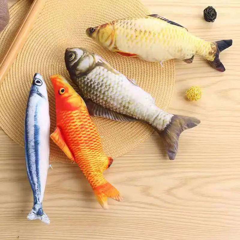 3d Fish Simulation Soft Plush Anti-Bite Catnip Pet Friendly Supplies