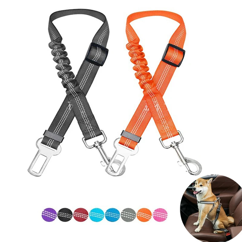 Nylon Reflective Adjustable Dog Car Seat Belt Harness Pet Friendly Supplies