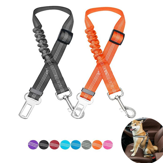 Nylon Reflective Adjustable Dog Car Seat Belt Harness