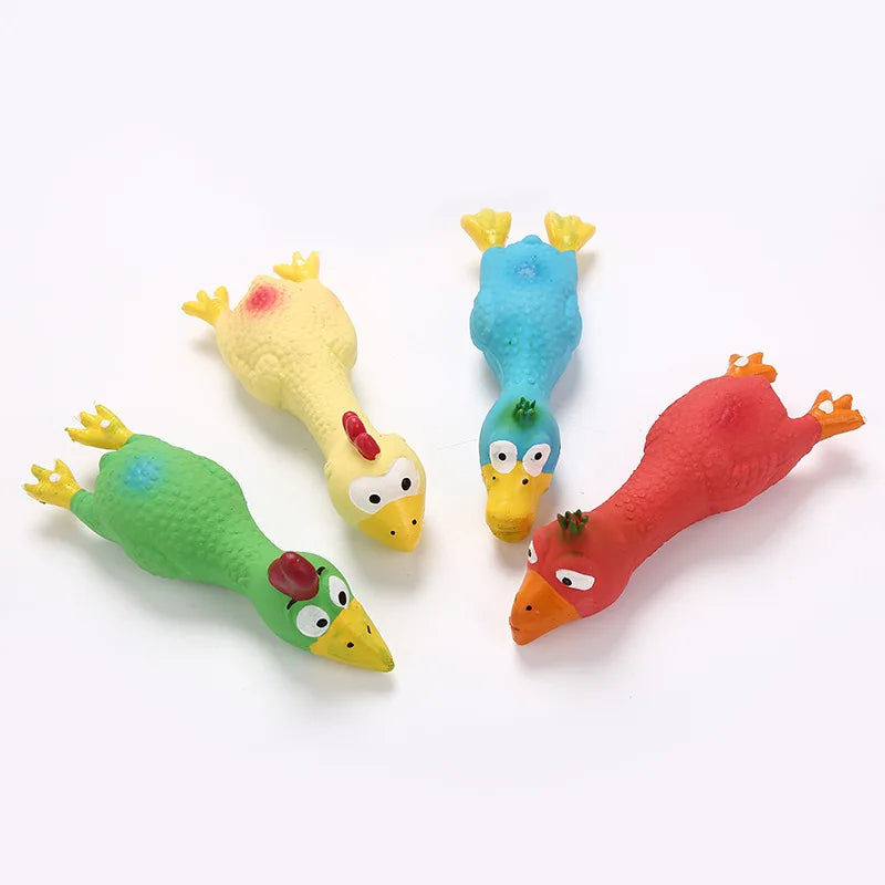 Cute Latex Chicken Shape Pet Squeak Toys Pet Friendly Supplies