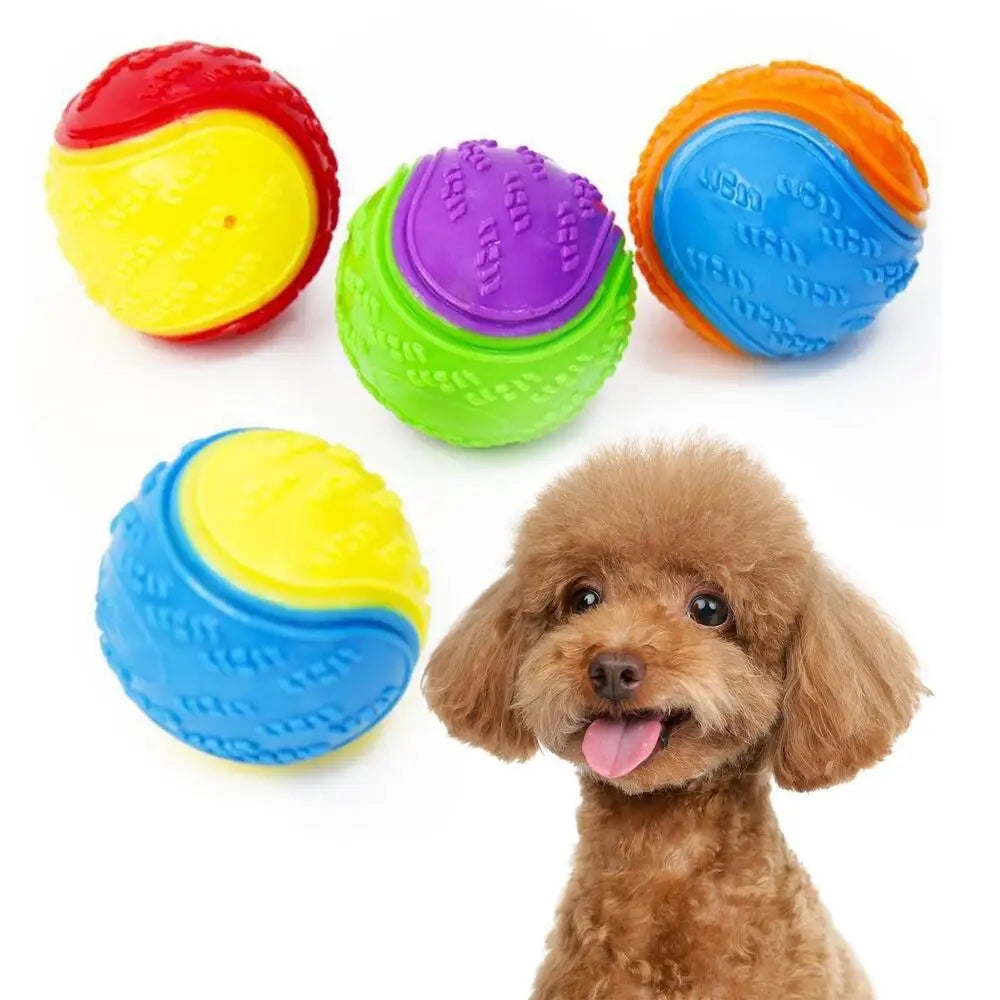 Rubber Bite Resistant Squeaky Ball Pet Friendly Supplies