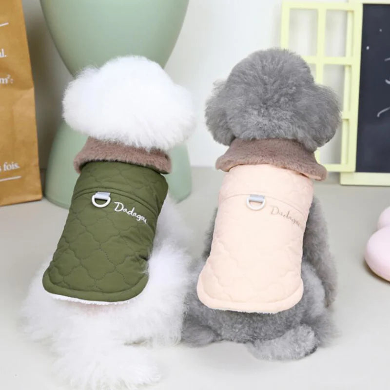 Winter Waterproof Fur Collar Dog Jacket Pet Friendly Supplies