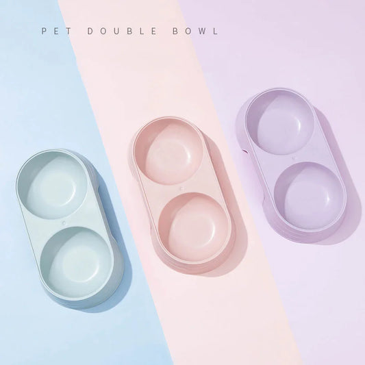 Plastic Double Feeding Bowl