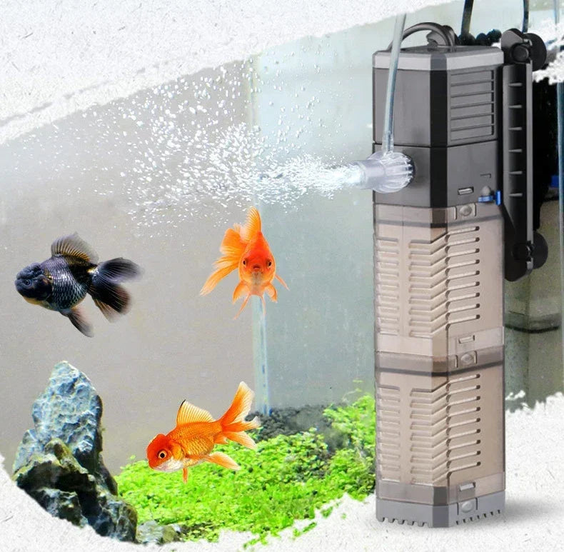 Aquarium Filter Pump Super 4 In 1 Fish Tank Pet Friendly Supplies