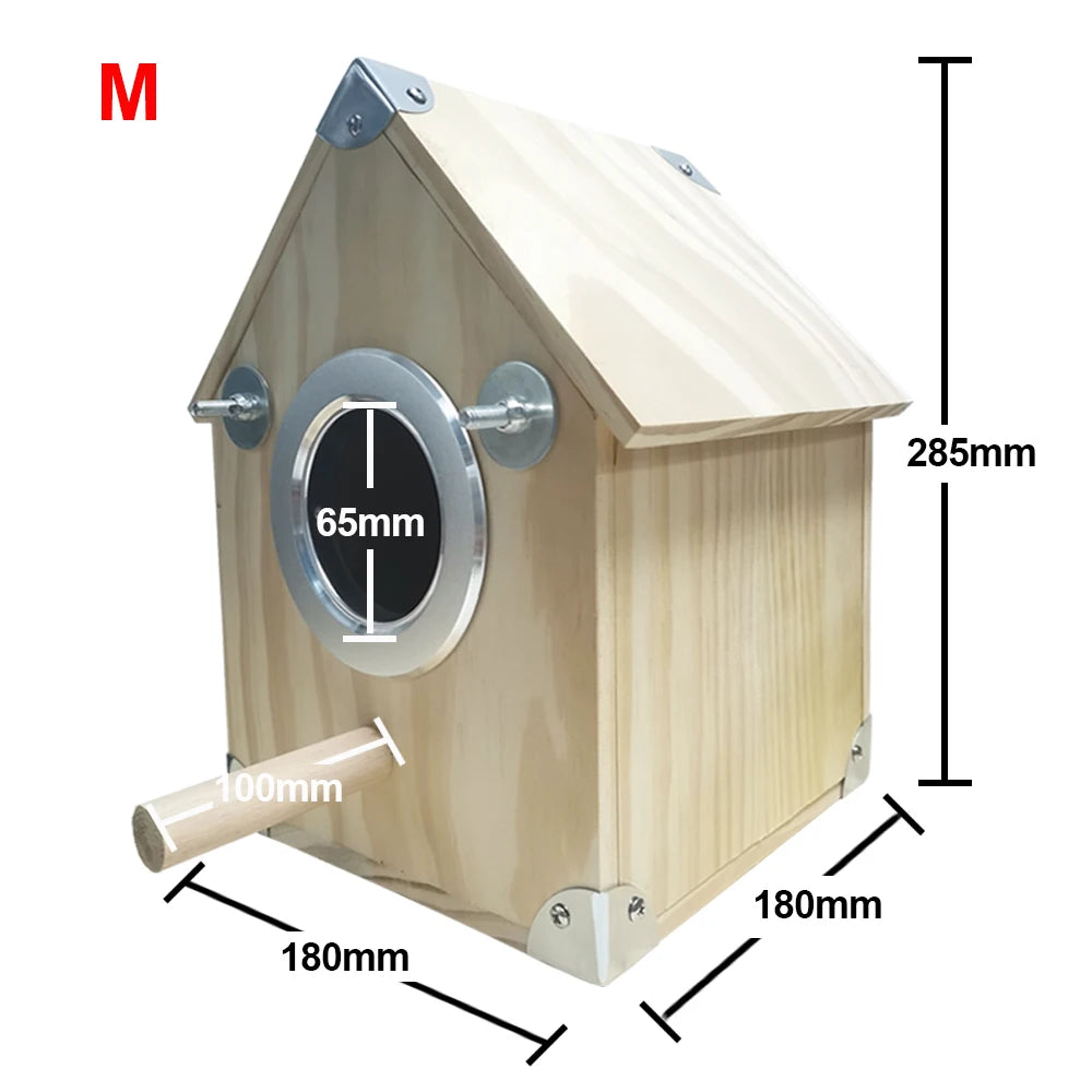 WIFI Camera Bird House Natural Wooden Care Nest Box Day Night Vision For Bird Activity - Pet Friendly Supplies