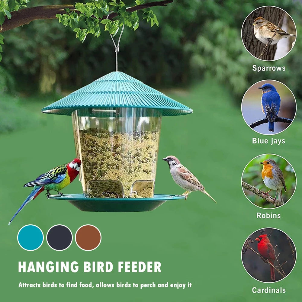 Automatic Bird Feeder Multiple Feeding Dispenser - Pet Friendly Supplies