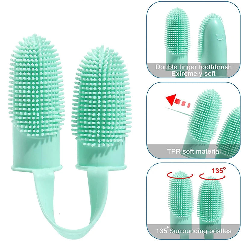 Super Soft Silicone Finger Toothbrush Pet Friendly Supplies