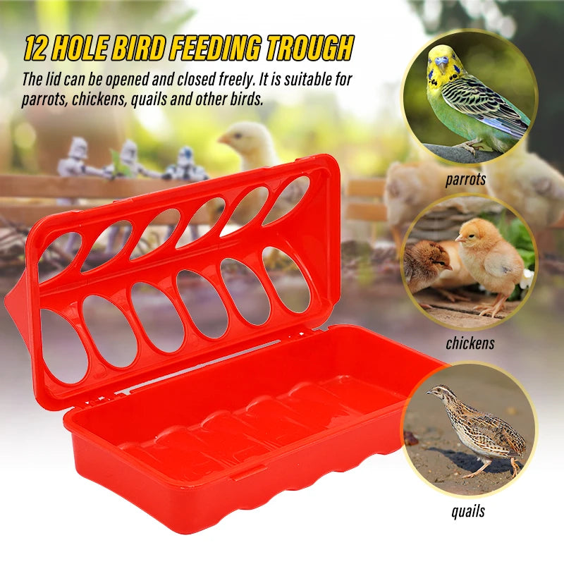 20/30cm Plastic Flip-Top Poultry Bird Feeder - Pet Friendly Supplies