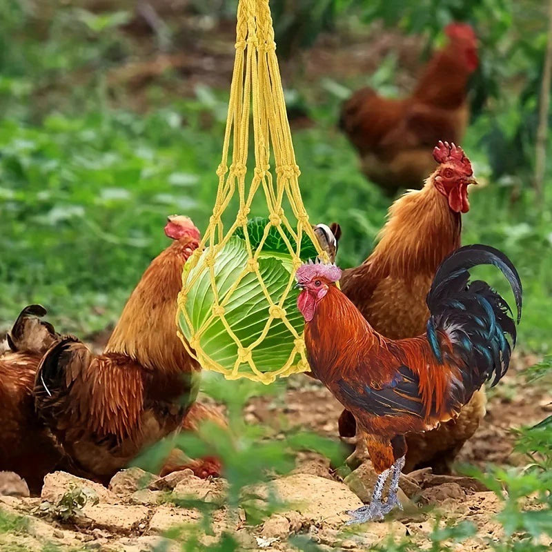 Chicken Vegetable Net Bag Poultry Fruit Holder - Pet Friendly Supplies