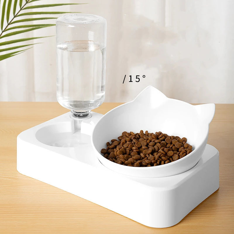 2-in-1 Pet Feeding Bowl & Water Dispenser Pet Friendly Supplies