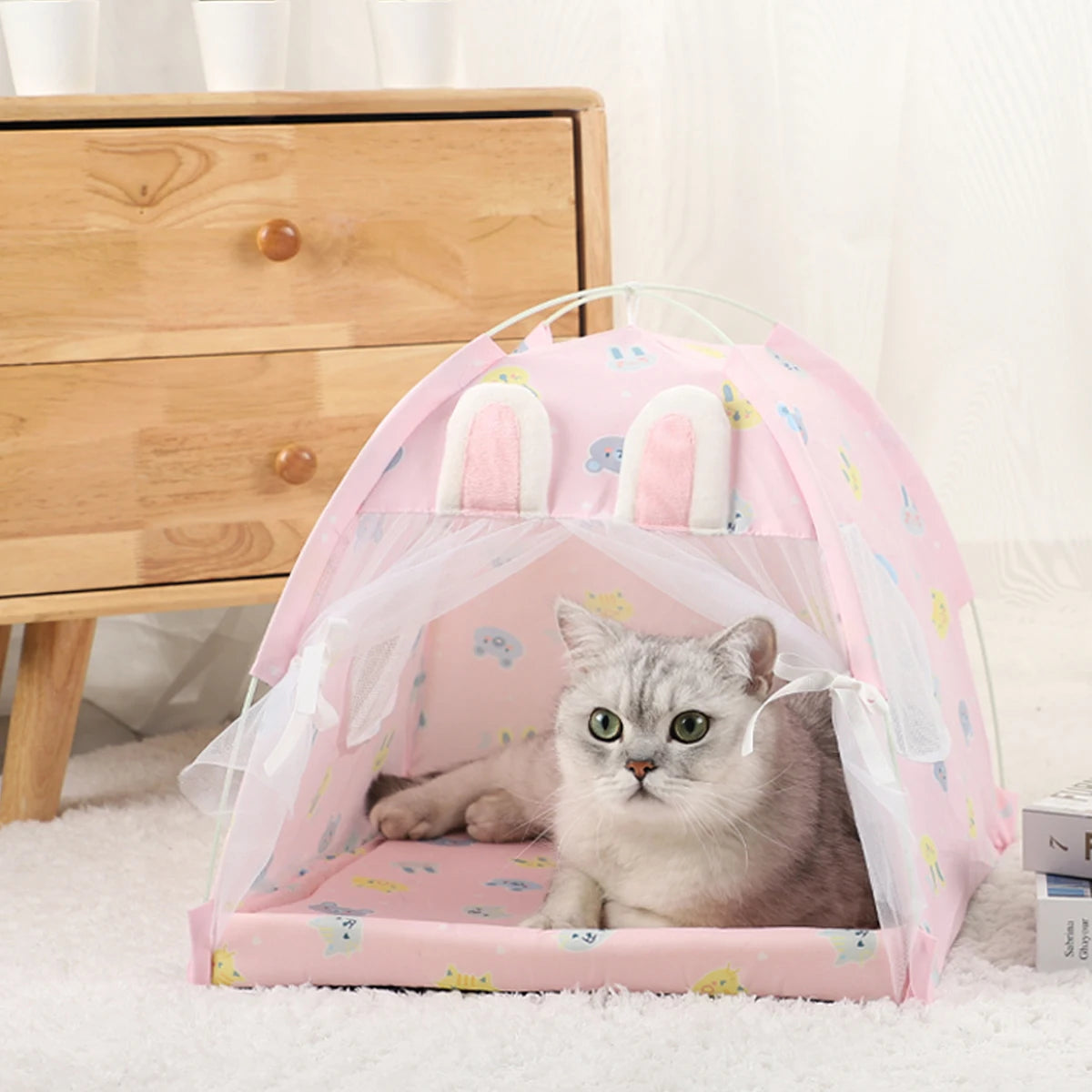 Clamshell Kitten Tents Bed Pet Friendly Supplies