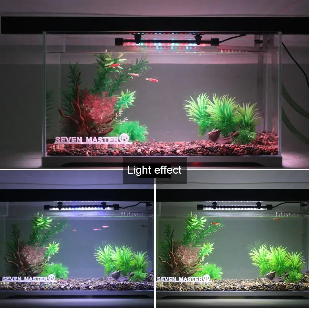 Aquarium Light LED Lamp Waterproof Fish Tank Light 18-58CM Underwater Aquariums Decor Lighting 90-260V Pet Friendly Supplies