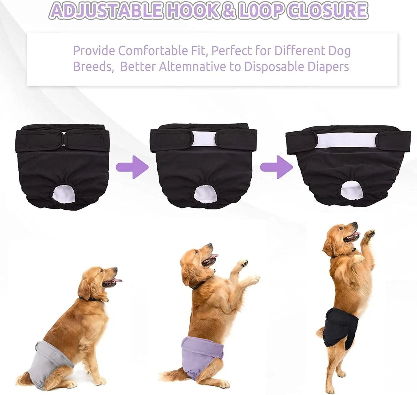 Reusable Female Dog Diapers Pet Friendly Supplies