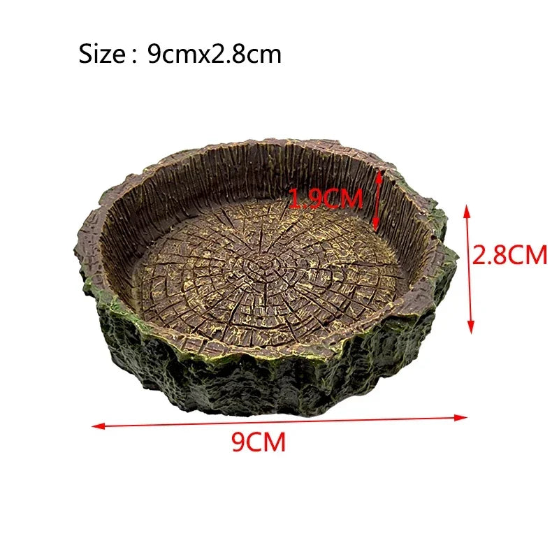 Realistic Pet Reptile Feeder/Water Bowl Pet Friendly Supplies