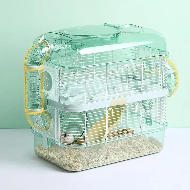 Transparent Villa Double Layer Hamster Cage Small Pet Pet Friendly Supplies