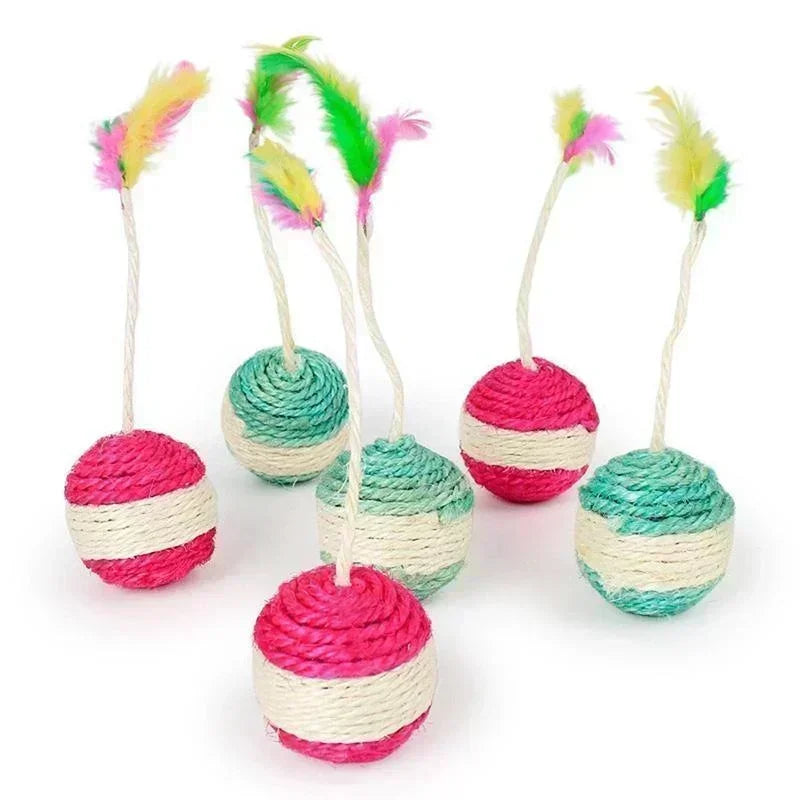 1Pc Cat Toy Sisal Scratching Ball Pet Friendly Supplies