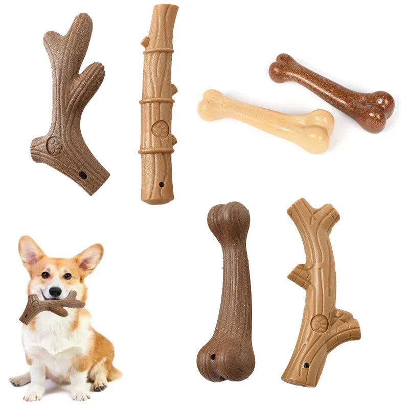 Cute Pinewood Antler Dog Chew - Pet Friendly Supplies