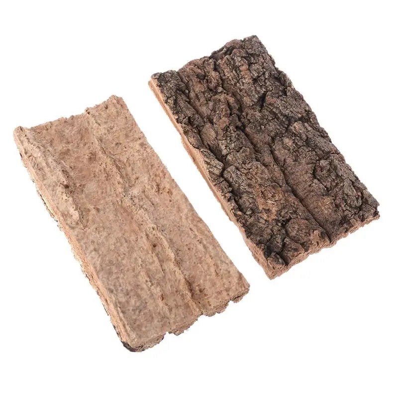 Natural Cork Bark Flat Reptile Terrarium Background Decoration Pet Friendly Supplies