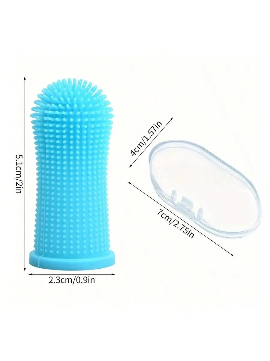 Soft Silicone Finger Toothbrush Cleaner Pet Friendly Supplies