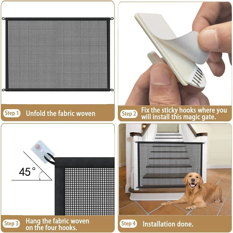 Mesh Dog Gate Pet Friendly Supplies