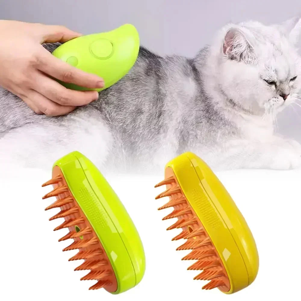 3 In 1 Electric Spray Cat Steam Brush Pet Friendly Supplies