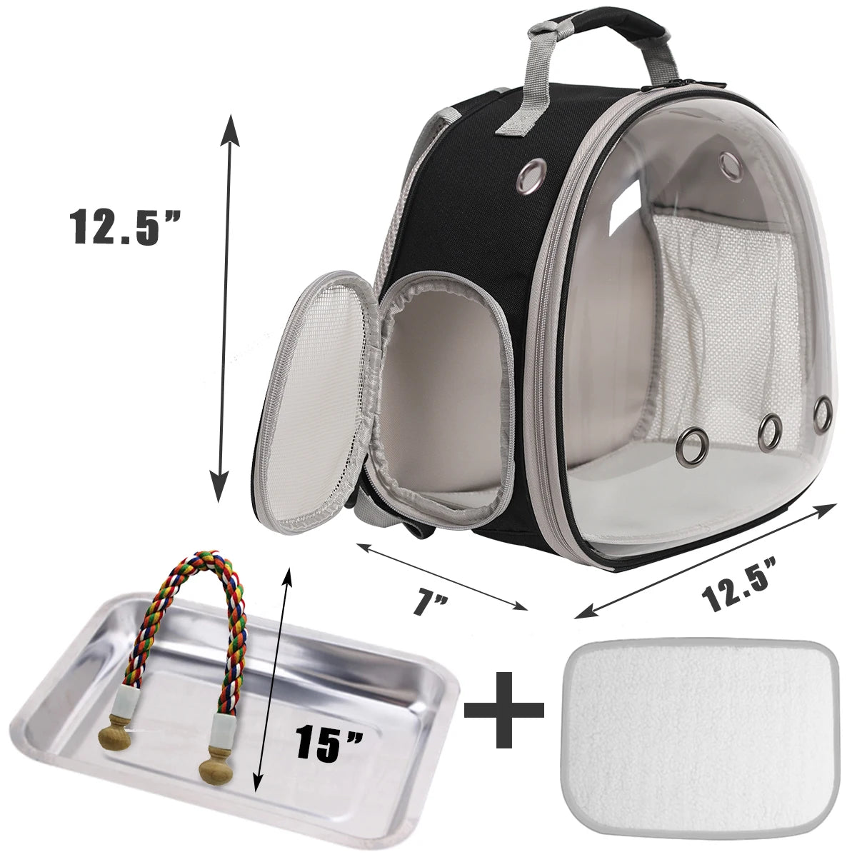 Portable Transparent Bird Travel Carrier Backpack Pet Friendly Supplies