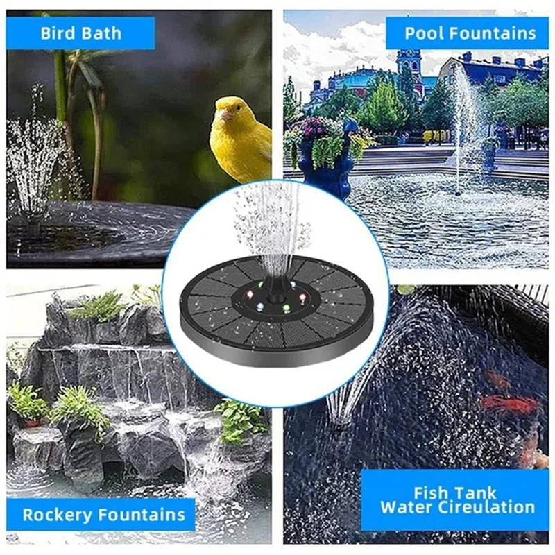 Beautiful Solar LED Fountain - Pet Friendly Supplies