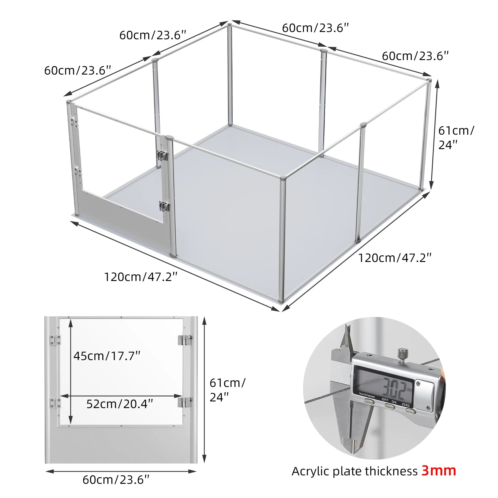 Acrylic Dog Playpen Pet Friendly Supplies