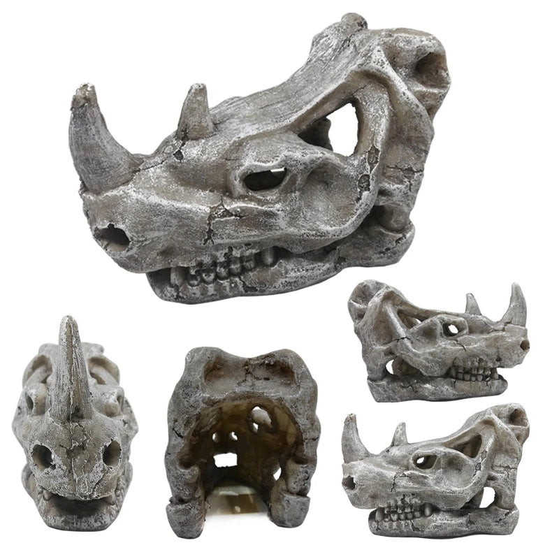 Animals Skull Fish Tank Fossil Dinosaur Ornaments Pet Friendly Supplies