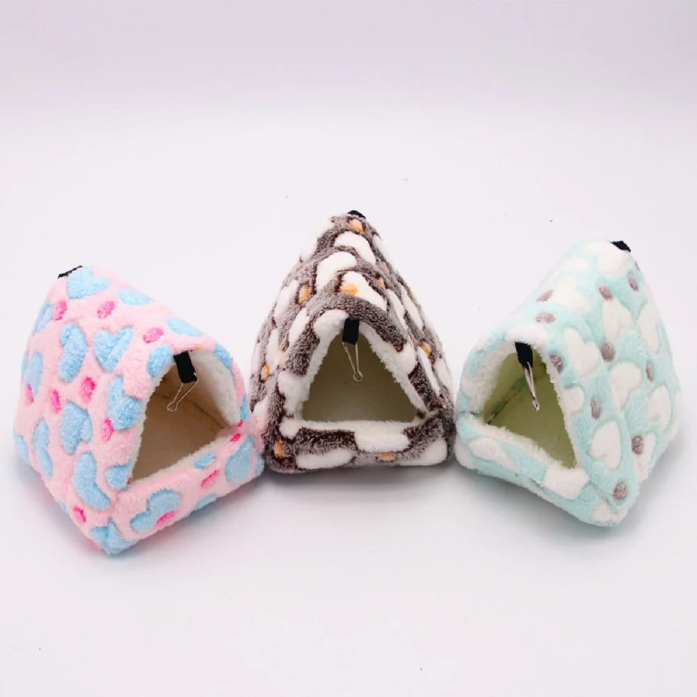 Heart Plush Pet Nest for Bird Cage Accessories - Pet Friendly Supplies