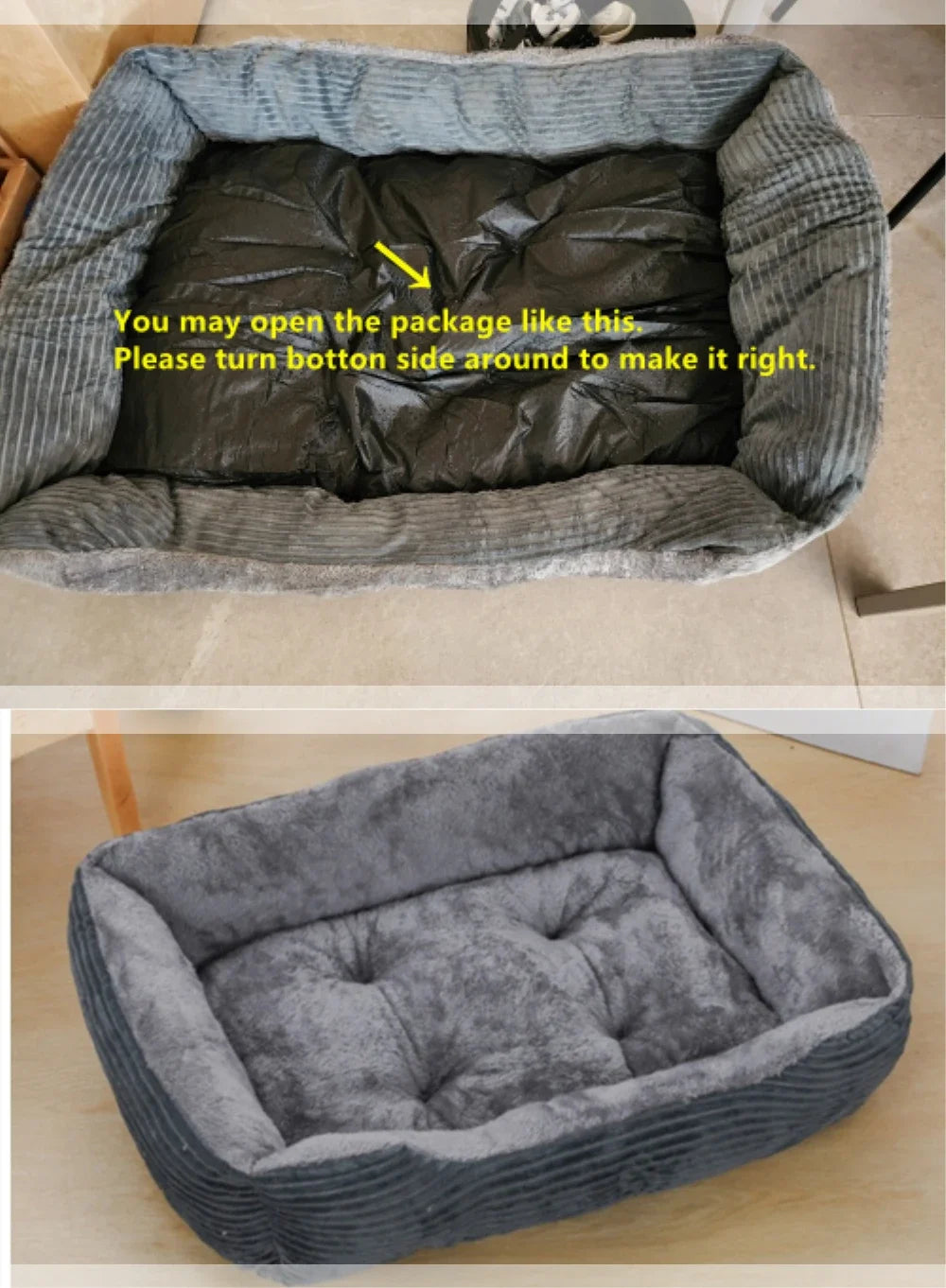 Plush Calming Dog Bed Pet Friendly Supplies